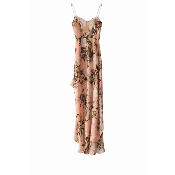 Amanda Uprichard Eden Gown in Junior Floral Asymmetrical High Low Ruffle Dress M - Picture 6 of 10